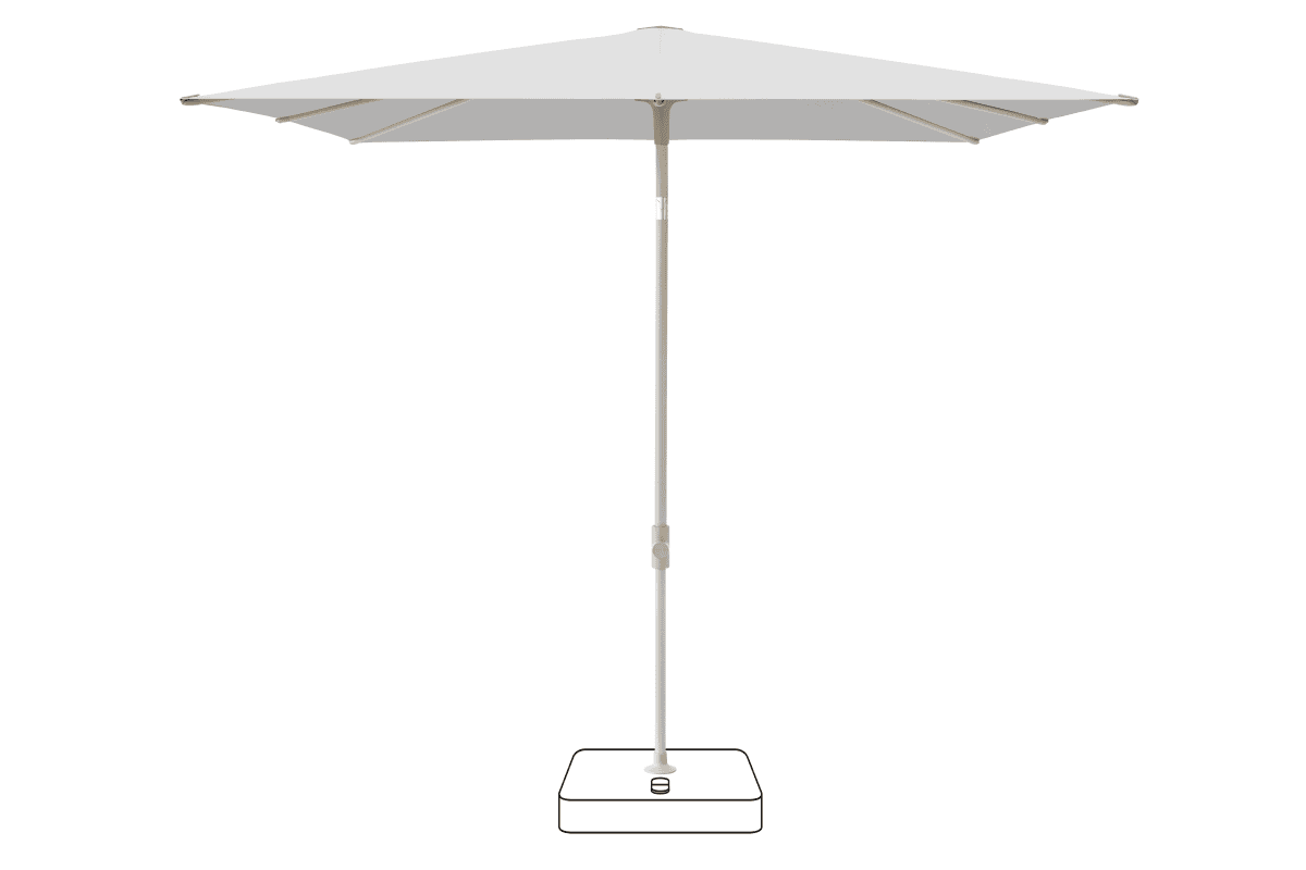 Glatz Parasol VITA Piana carre Cat.5 550 Cement Gris soie