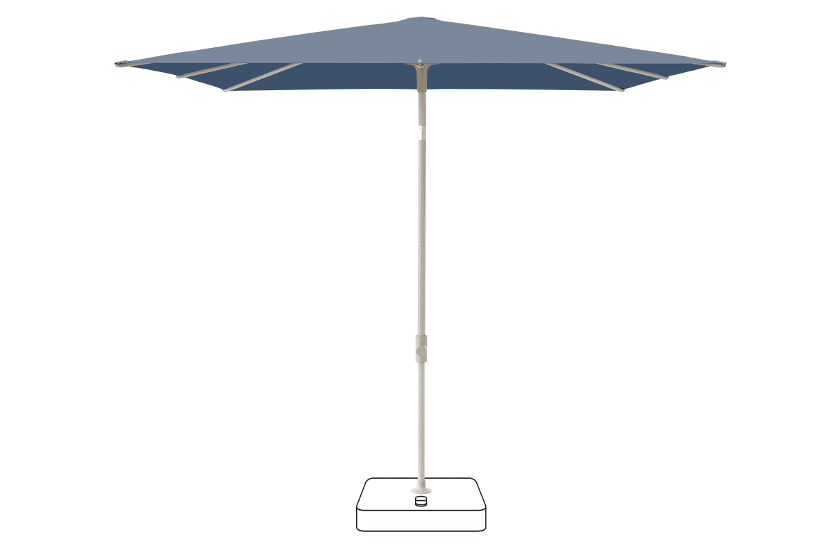 Glatz Parasol VITA Piana carre Cat.5 601 Waterfall Gris soie