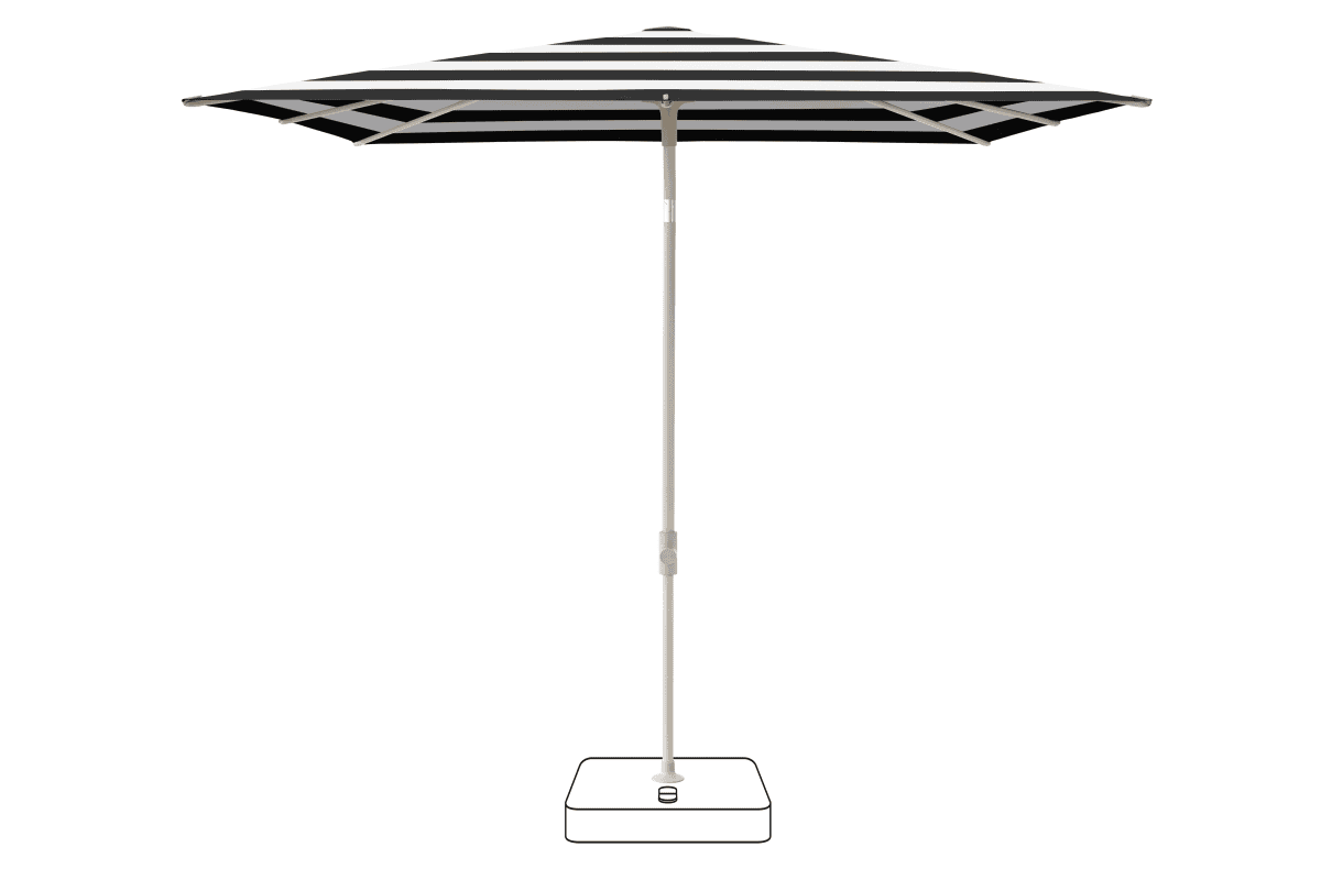 Glatz Parasol VITA Piana carre Cat.5 810 Black Stripe Gris soie