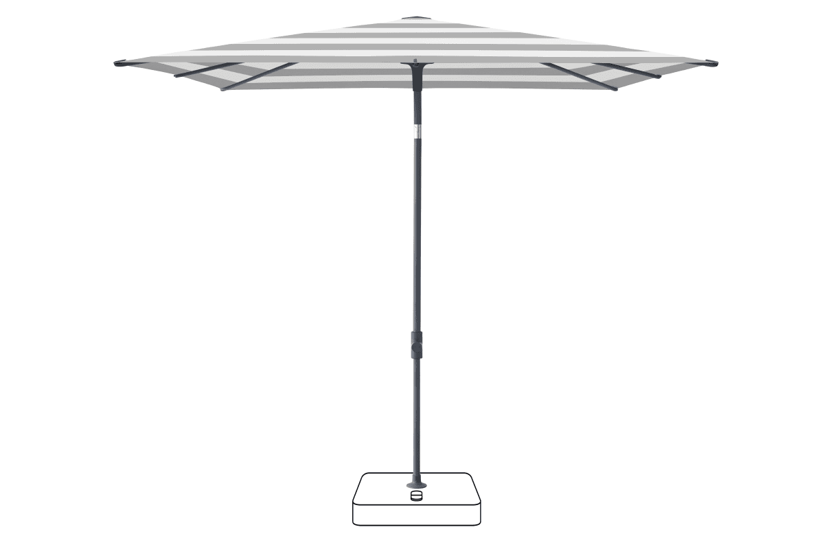 Glatz Parasol VITA Piana carre Cat.5 555 Grey Stripe Anthracite