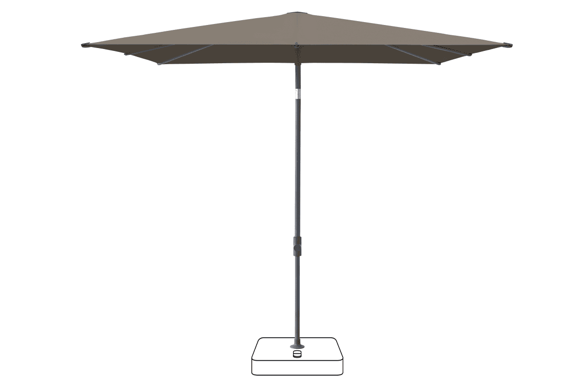 Glatz Parasol VITA Piana carre Cat.5 611 Sandstone Anthracite