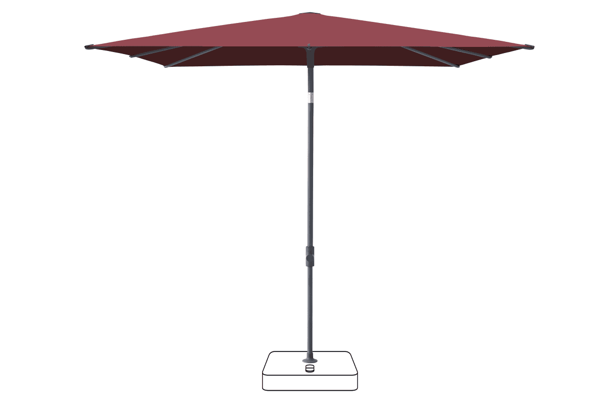 Glatz Parasol VITA Piana carre Cat.5 644 Merlot Anthracite