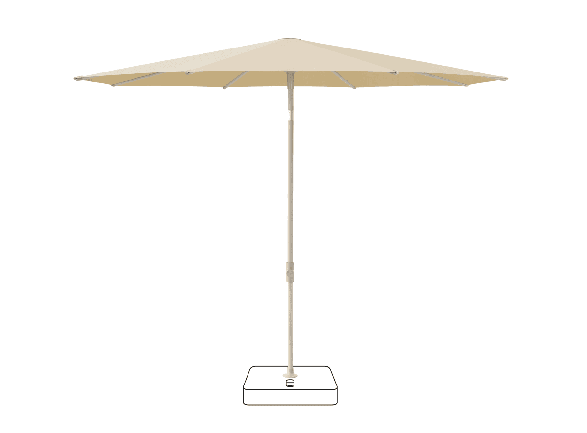 Glatz Parasol VITA Piana rond Cat.5 526 Bamboo Gris soie