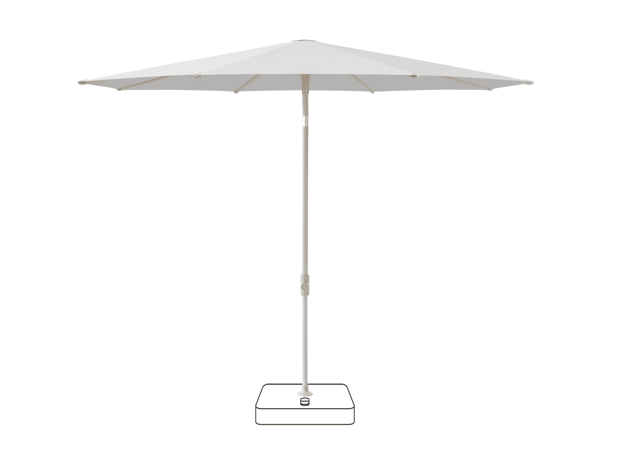Glatz Parasol VITA Piana rond Cat.5 550 Cement Gris soie
