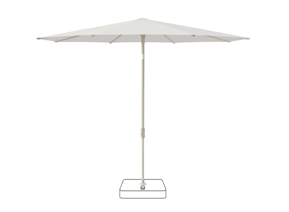 Glatz Parasol VITA Piana rond Cat.5 556 Alabaster Gris soie