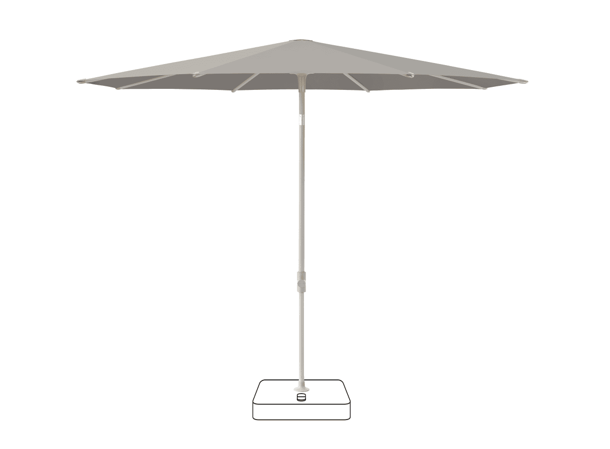 Glatz Parasol VITA Piana rond Cat.5 558 Steel Gris soie