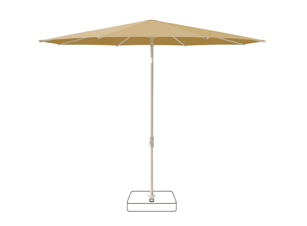 Glatz Parasol VITA Piana rond Cat.5 618 Dijon Gris soie