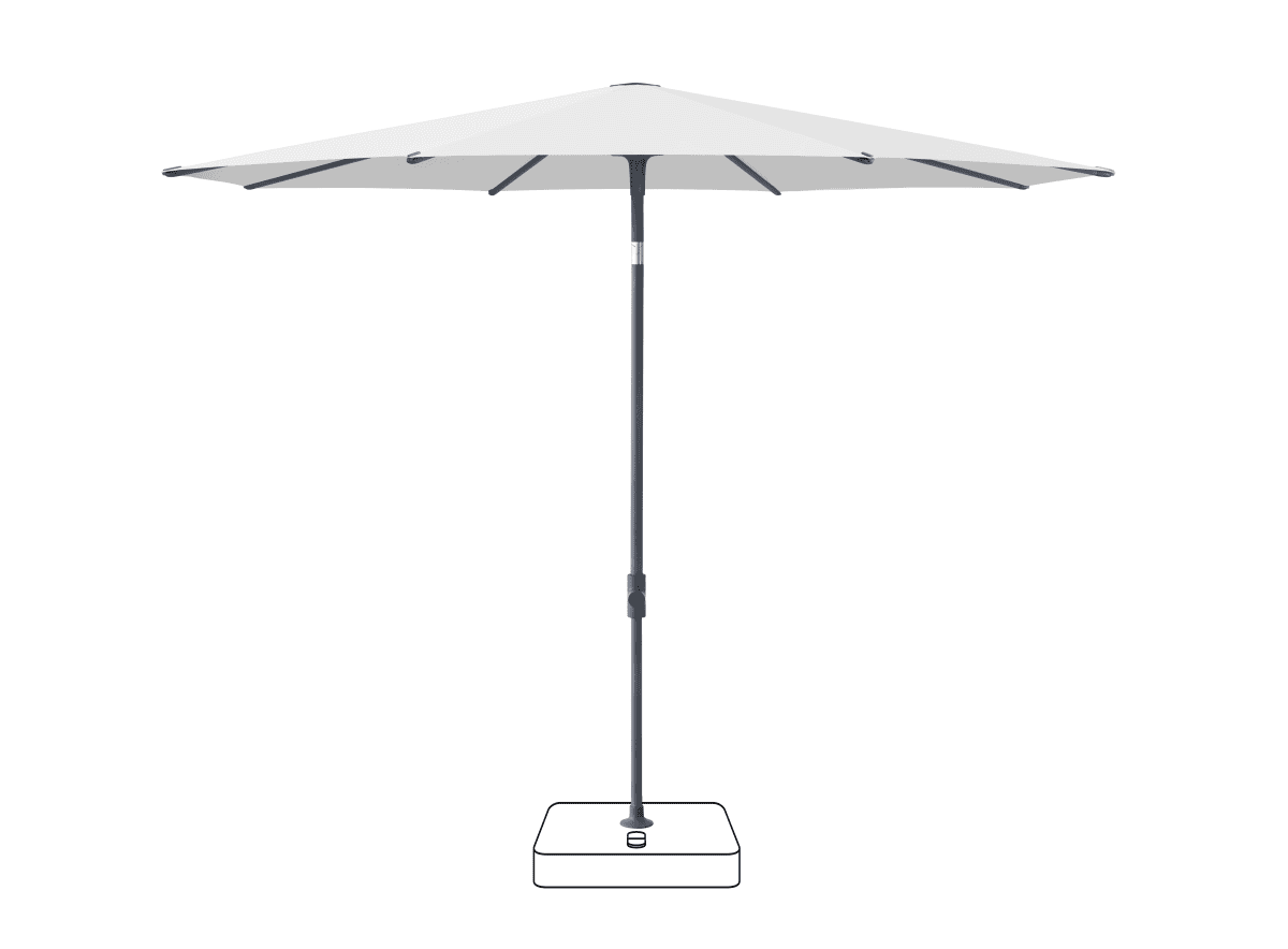 Glatz Parasol VITA Piana rond Cat.5 500 Plaster Anthracite