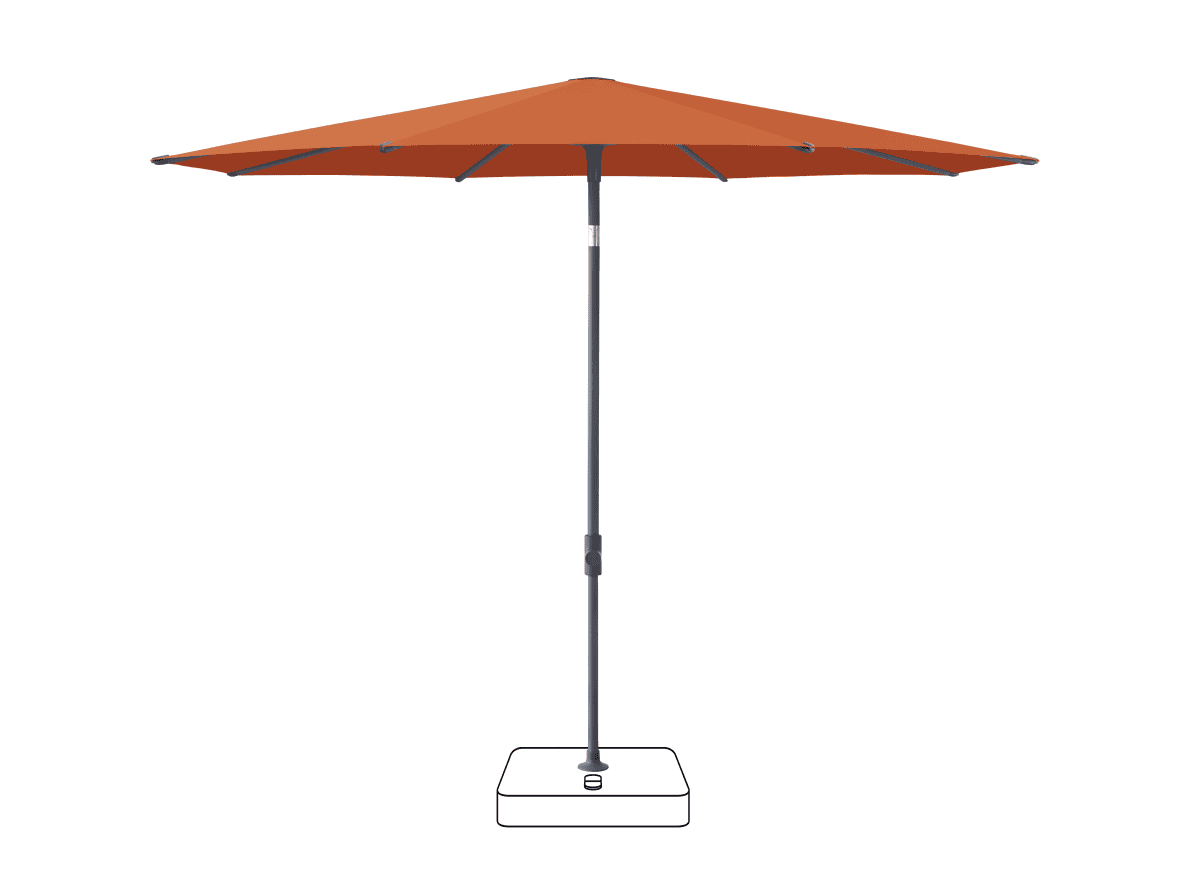 Glatz Parasol VITA Piana rond Cat.5 513 Outback Anthracite