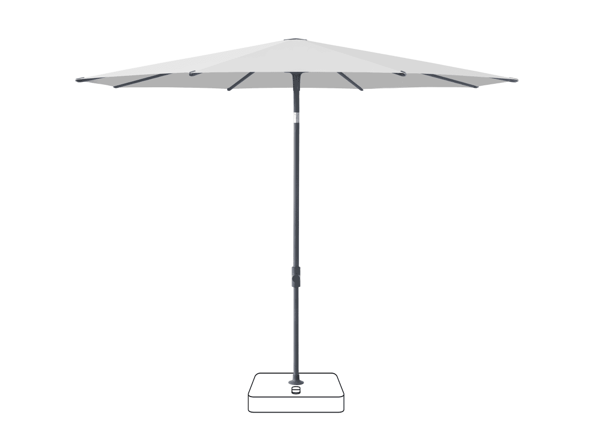 Glatz Parasol VITA Piana rond Cat.5 550 Cement Anthracite