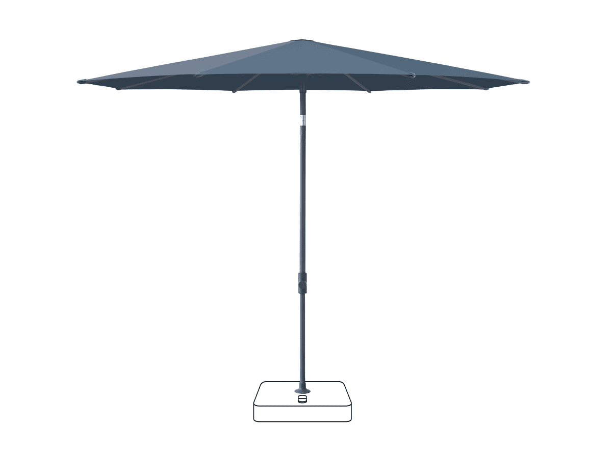 Glatz Parasol VITA Piana rond Cat.5 600 Wave Anthracite