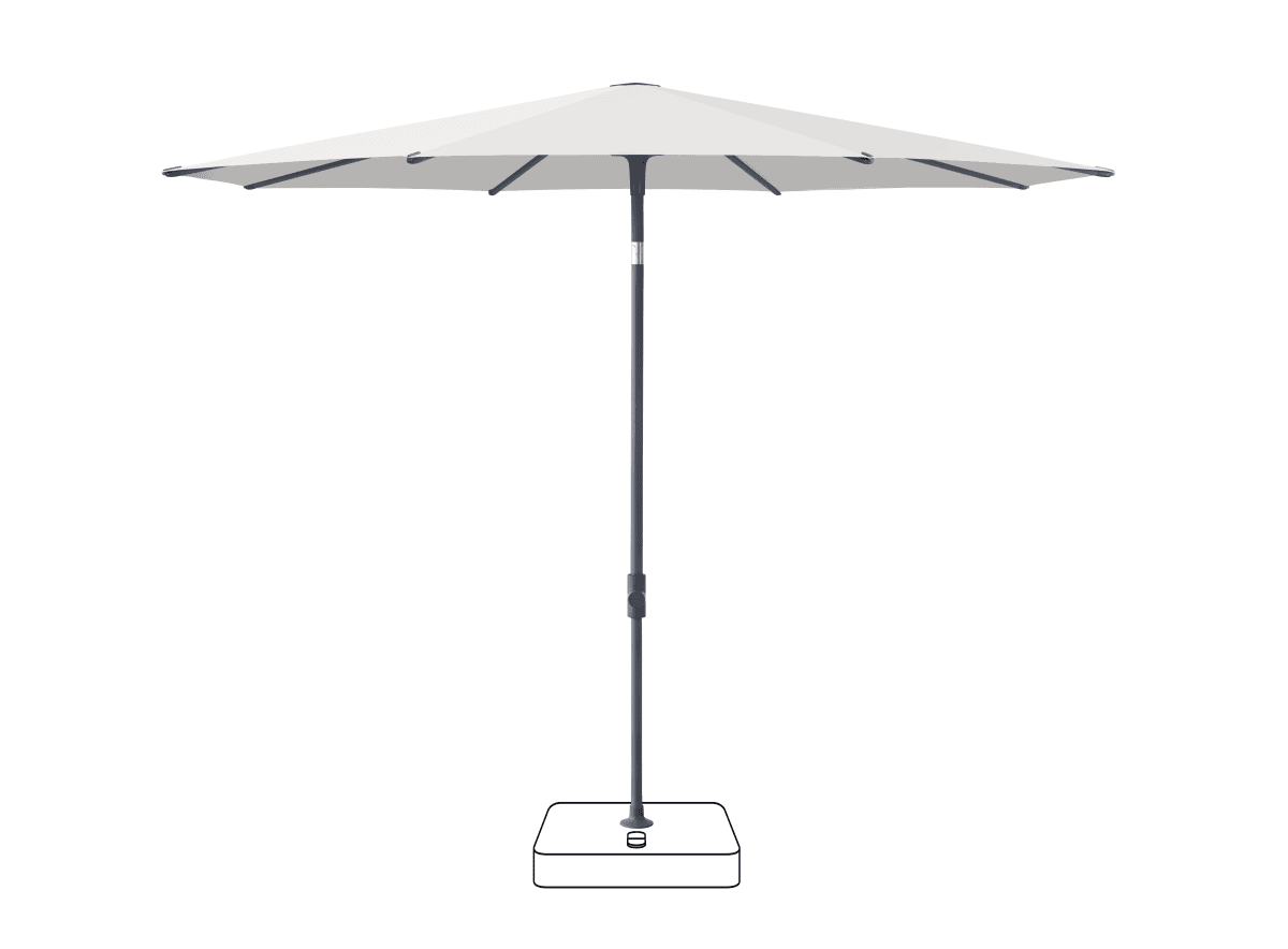 Glatz Parasol VITA Piana rond Cat.5 665 Chrome Anthracite