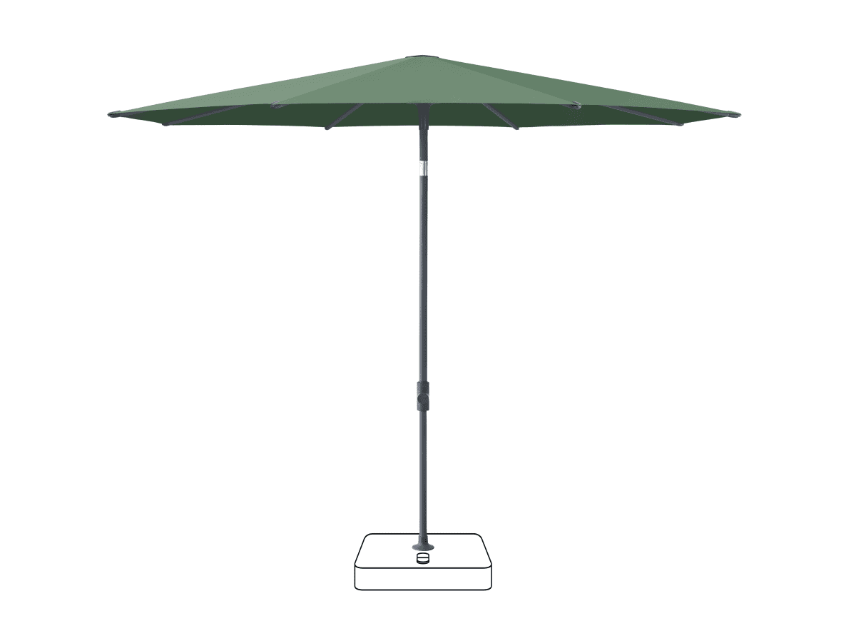 Glatz Parasol VITA Piana rond Cat.5 677 Nile Anthracite