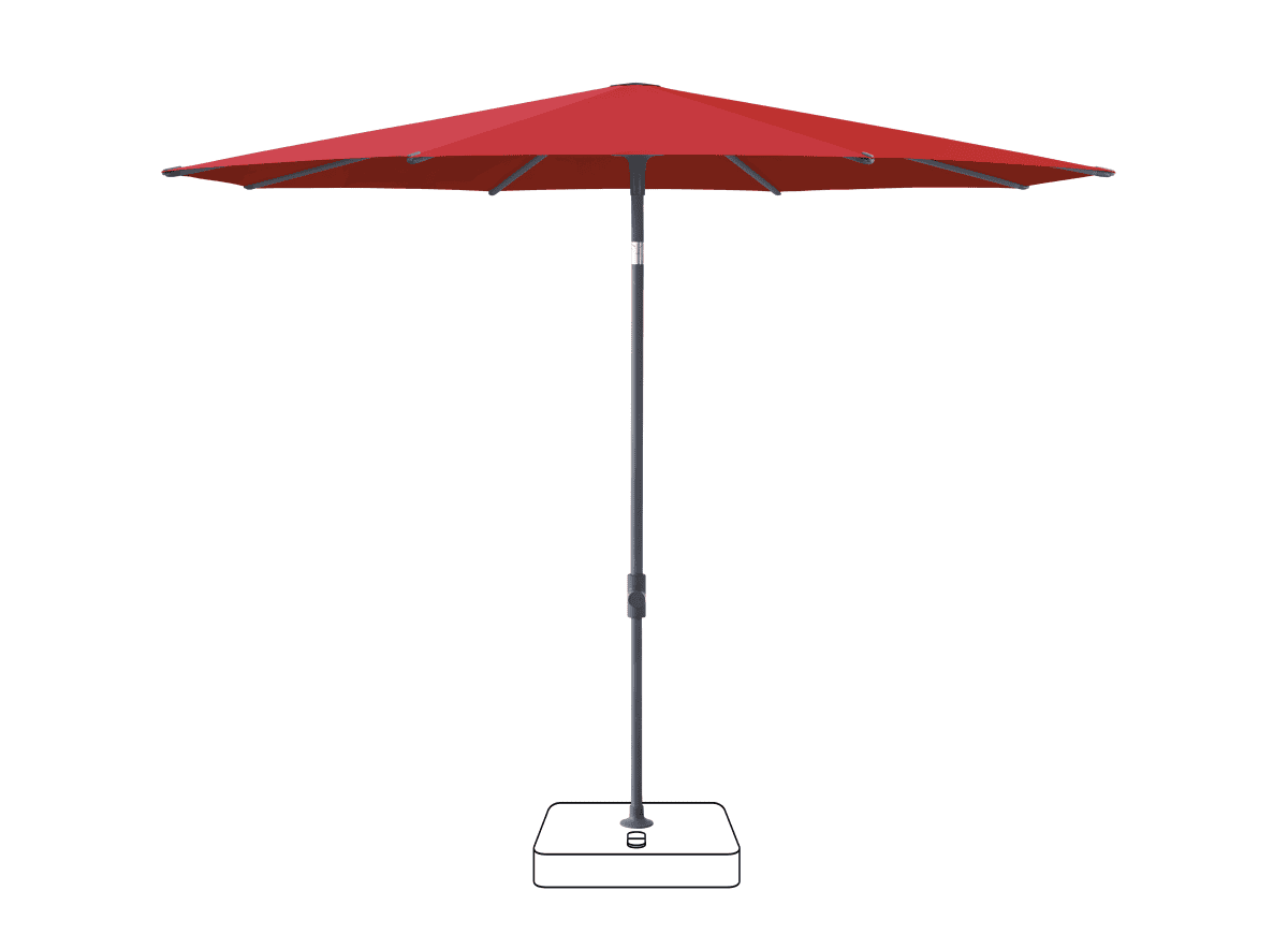 Glatz Parasol VITA Piana rond Cat.5 801 Campari Anthracite