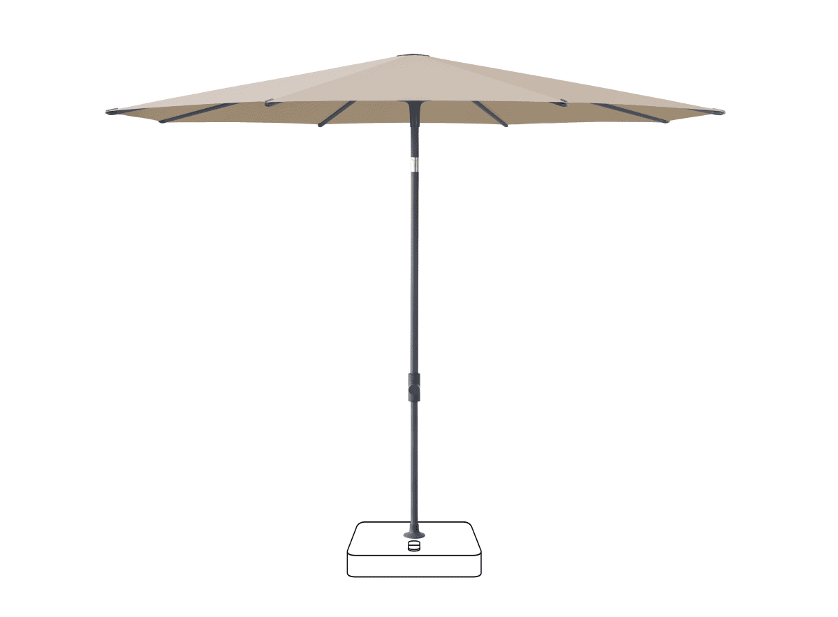 Glatz Parasol VITA Piana rond Cat.5 803 Linen Anthracite