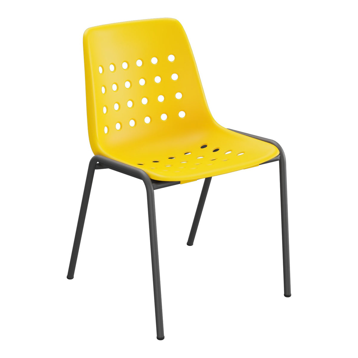 Schaffner Bermuda Chaise empilable – Jaune 11 / Noir 91