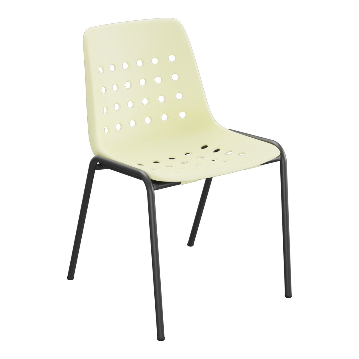 Schaffner Bermuda Chaise empilable – Jaune Buis 18 / Anthracite 77