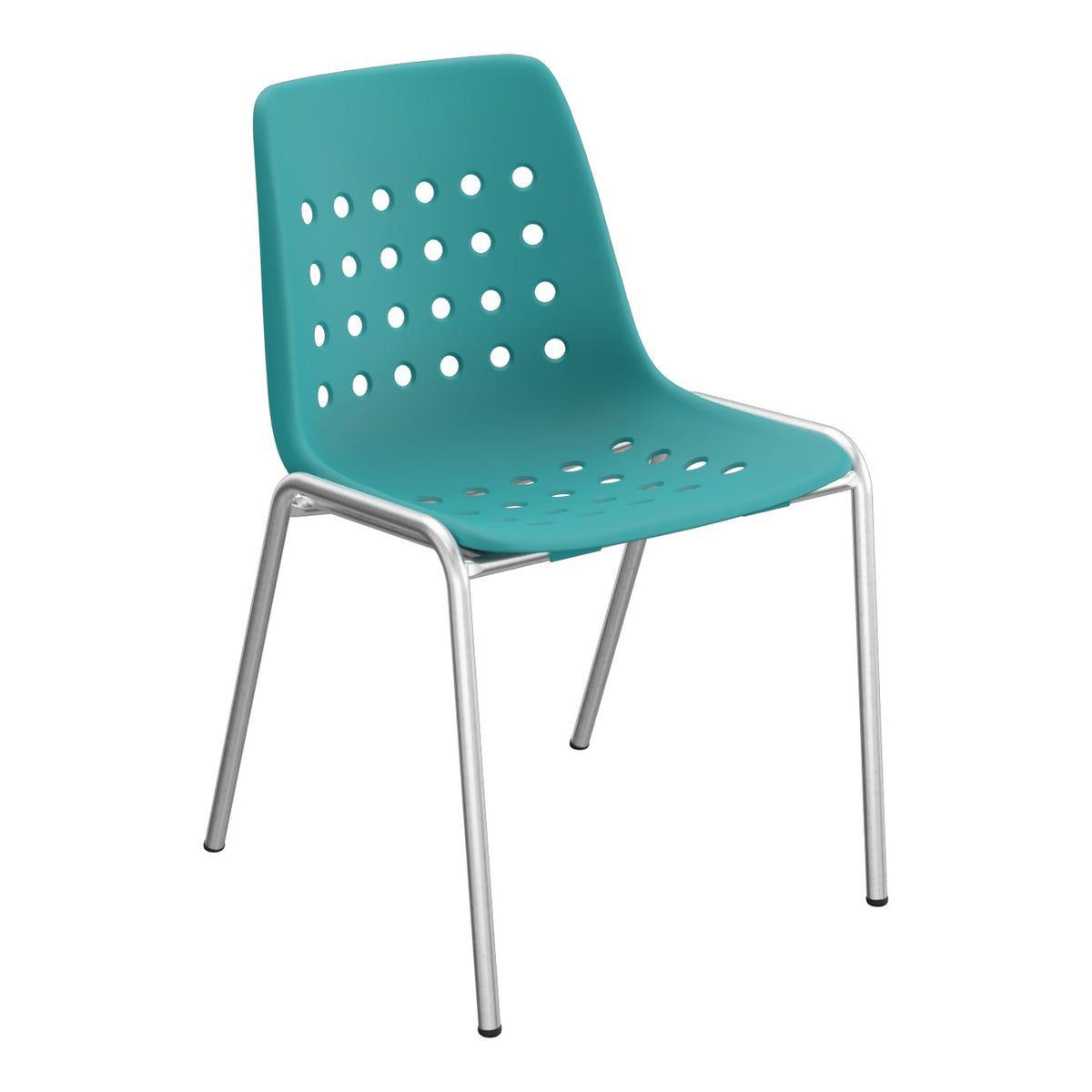 Schaffner Bermuda Chaise empilable – Bleu Kali 56 / Galvanisé à chaud 02