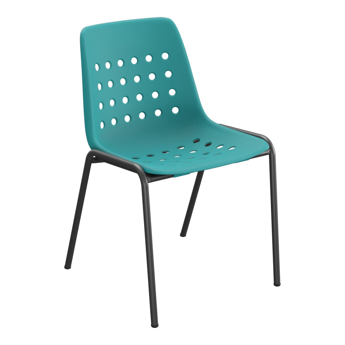 Schaffner Bermuda Chaise empilable – Bleu Kali 56 / Anthracite 77