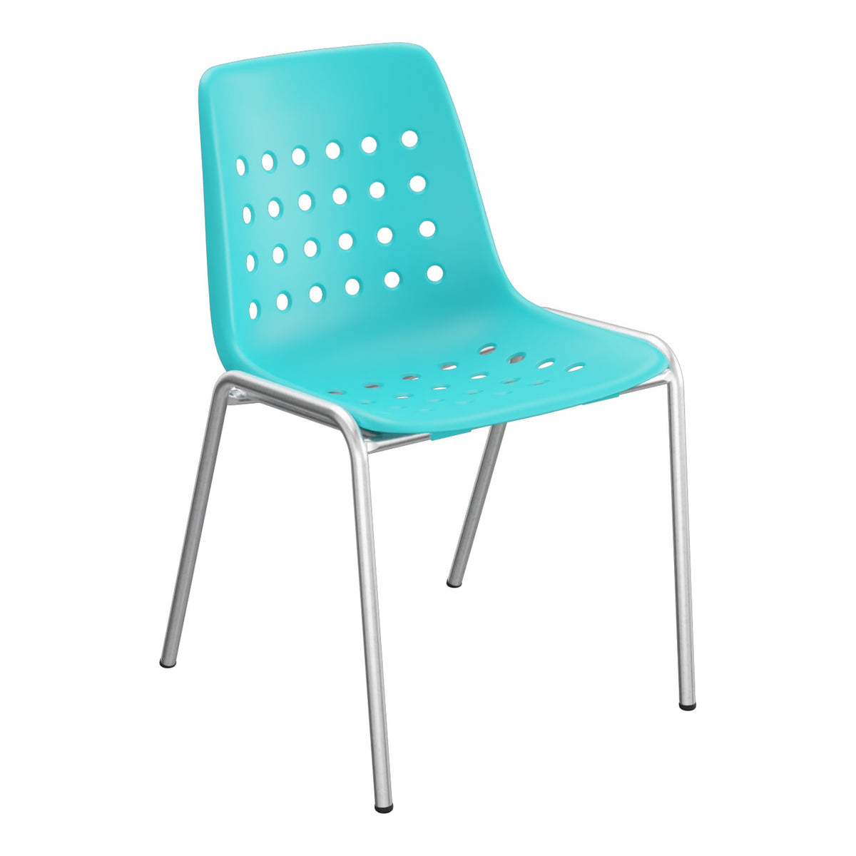 Schaffner Bermuda Chaise empilable – Turquoise 58 / Galvanisé à chaud 02