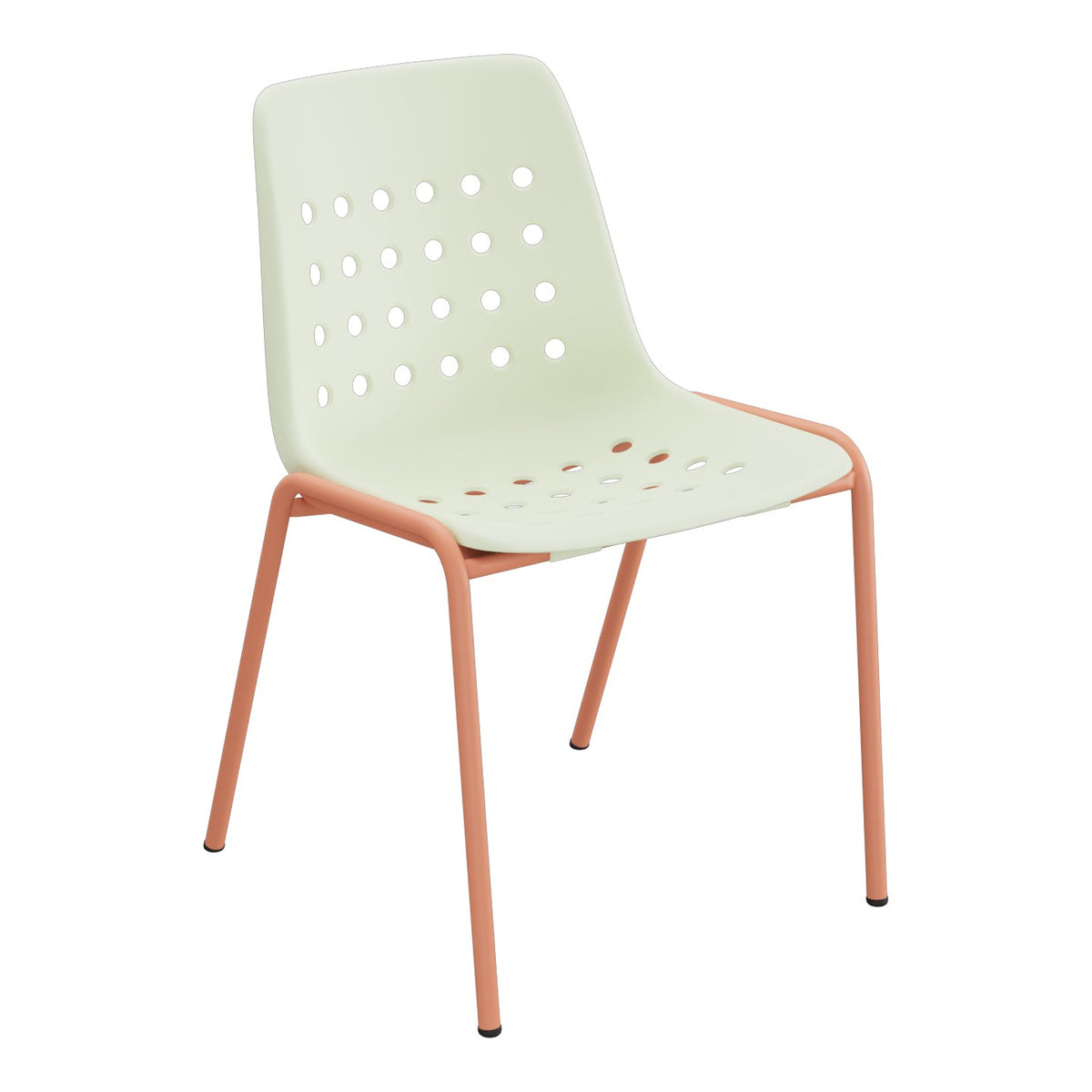 Schaffner Bermuda Chaise empilable – Vert pastel 64 / Terracotta 84