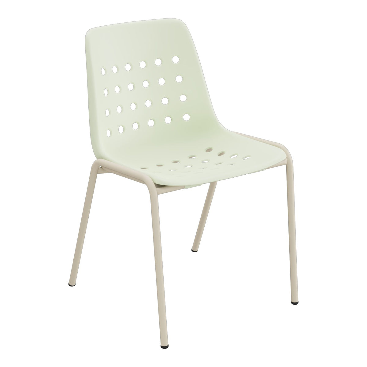 Schaffner Bermuda Chaise empilable – Vert pastel 64 / Champagne 85