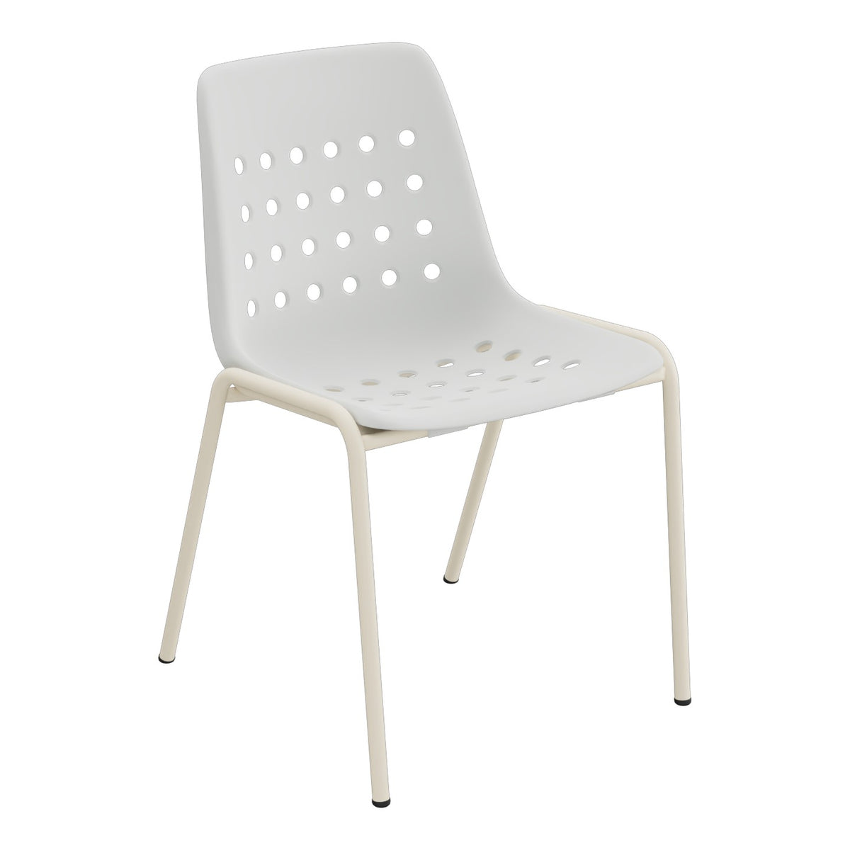 Schaffner Bermuda Chaise empilable – Gris Argent 78 / Sable Pastel 15