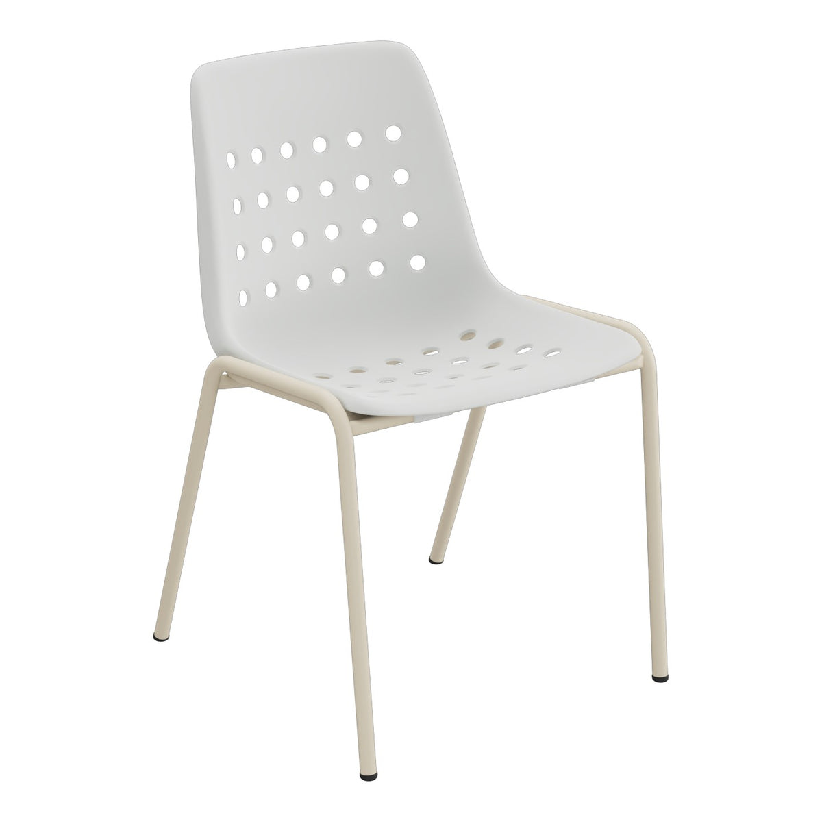 Schaffner Bermuda Chaise empilable – Gris Argent 78 / Champagne 85