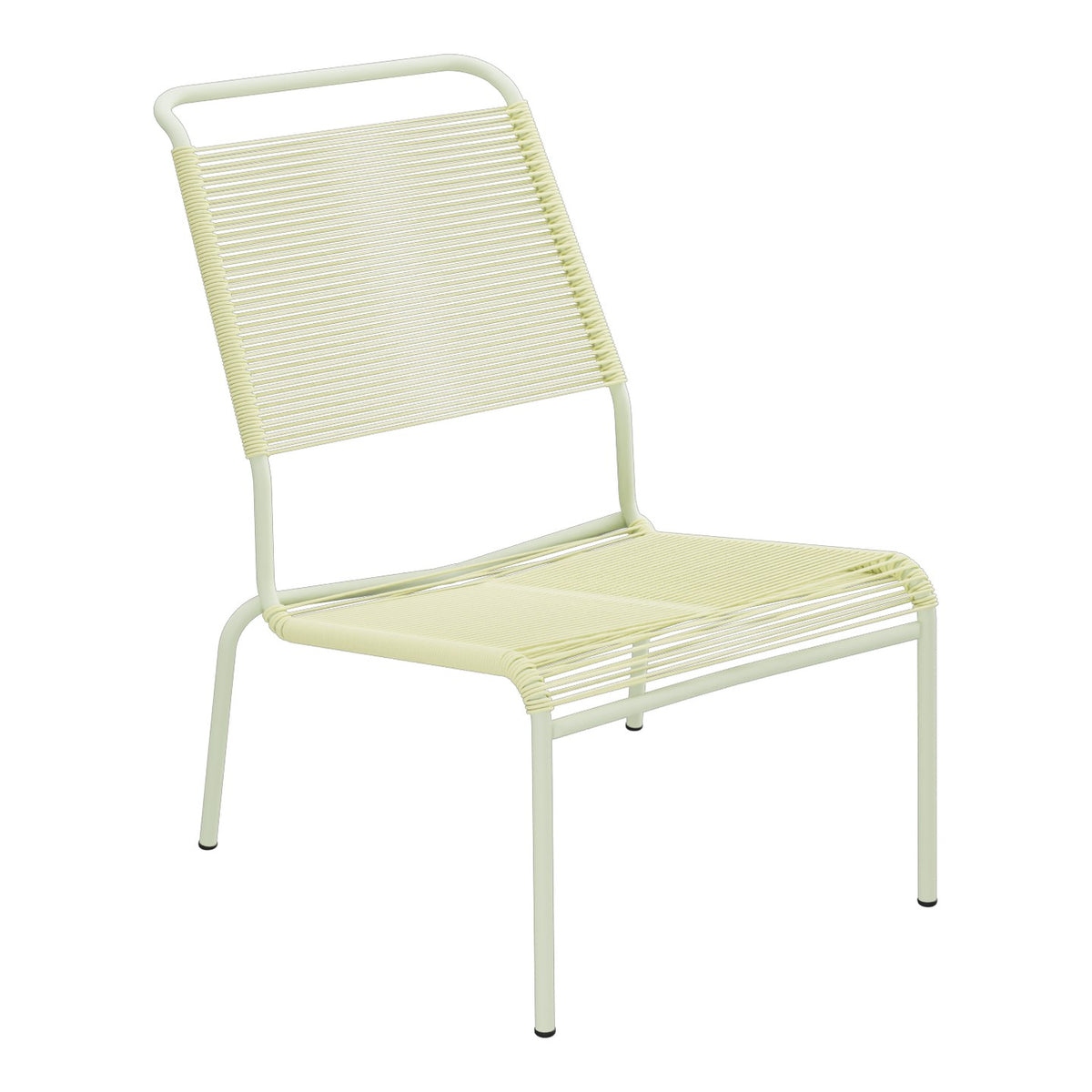Schaffner Säntis Chaise basse Haut dossier Spaghetti – Jaune Buis 18 / Vert Pastel 64