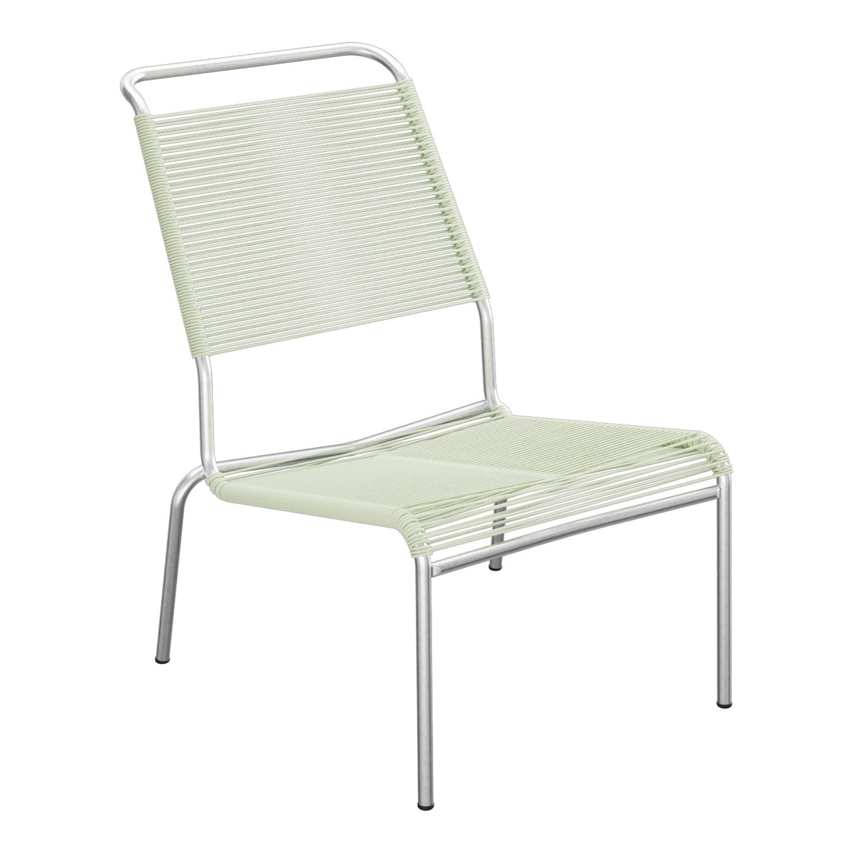 Schaffner Säntis Chaise basse Haut dossier Spaghetti – Vert Pastel 64 / Galvanisé à chaud 02