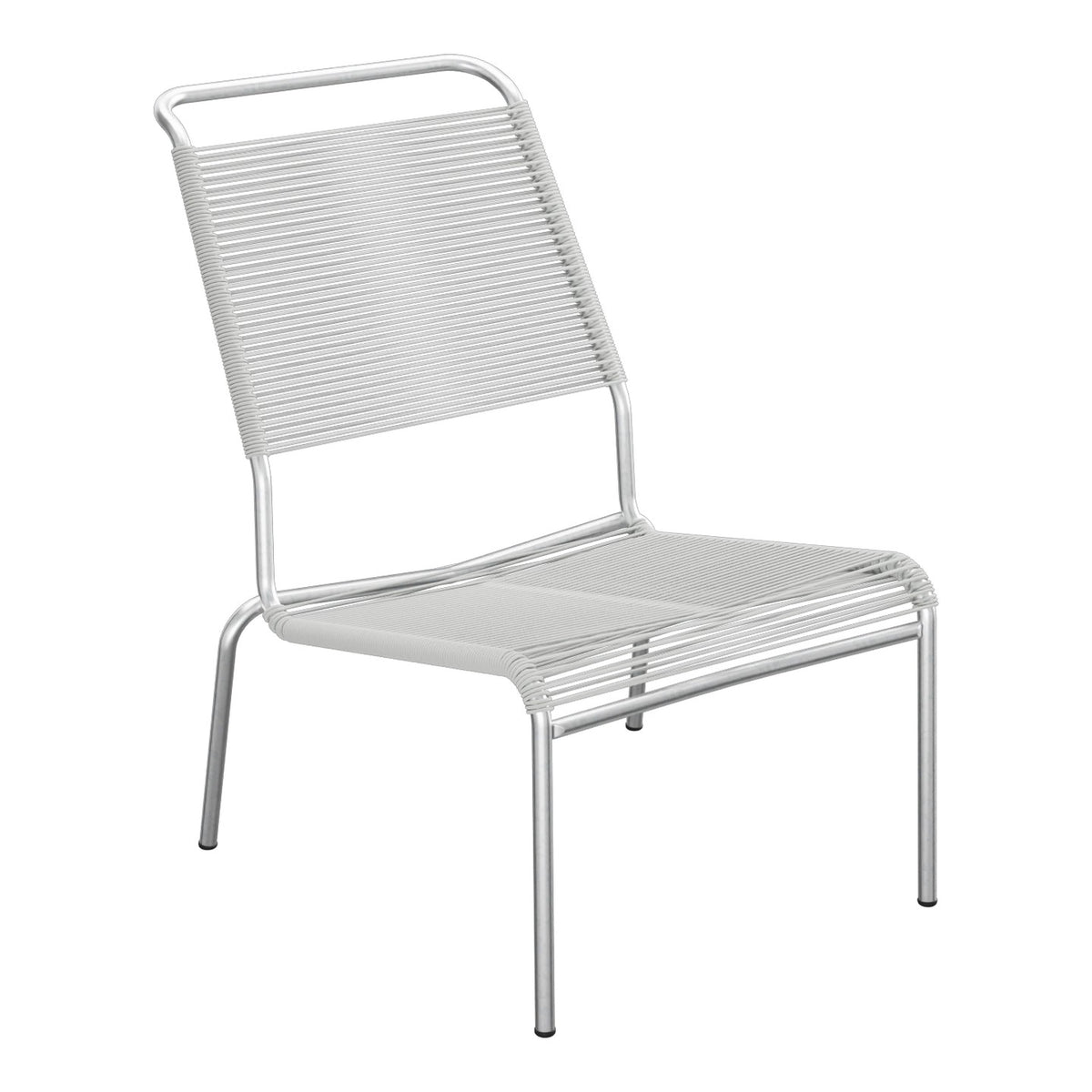 Schaffner Säntis Chaise basse Haut dossier Spaghetti – Gris Argent 78 / Galvanisé à chaud 02