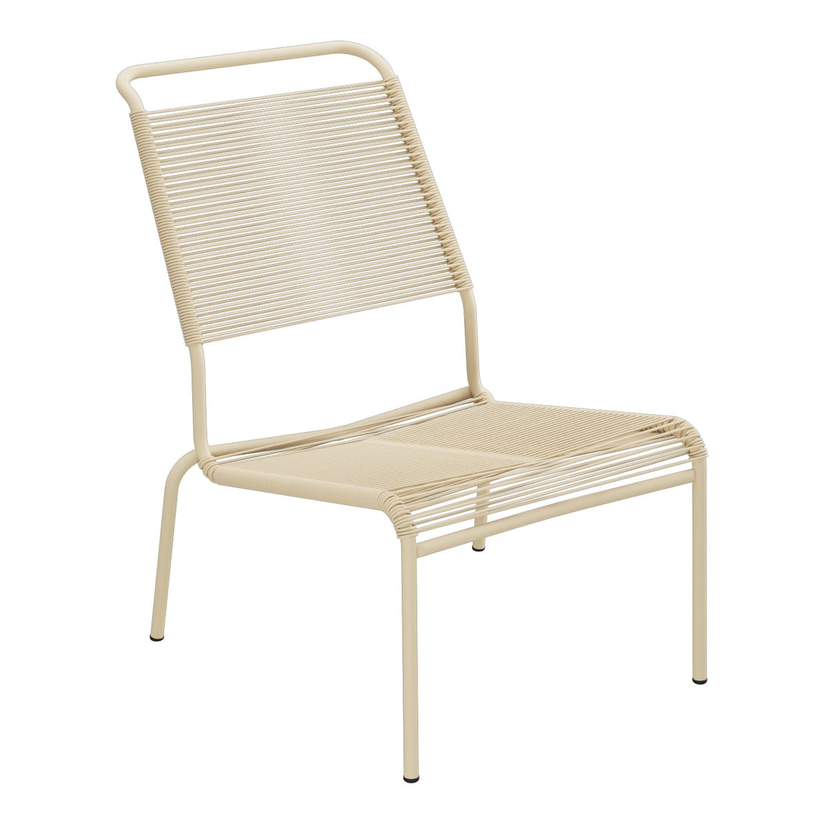 Schaffner Säntis Chaise basse Haut dossier Spaghetti – Marron Pastel 83 / Marron Pastel 83