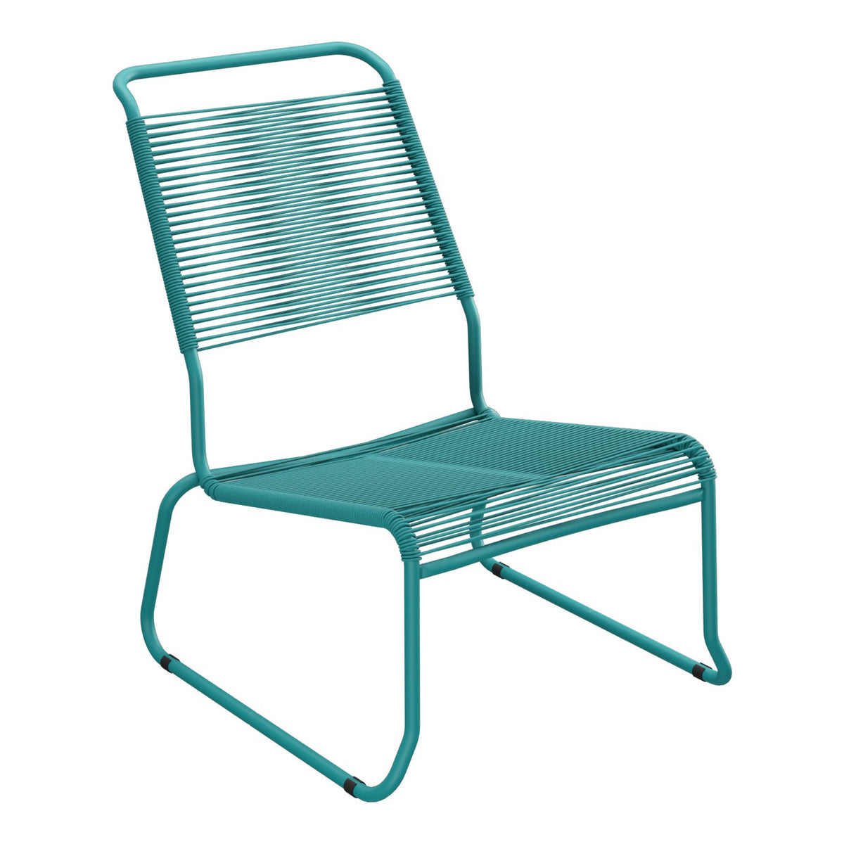 Schaffner Säntis Chaise basse Haut dossier luge Spaghetti – Bleu Kali 56 / Bleu Kali 56