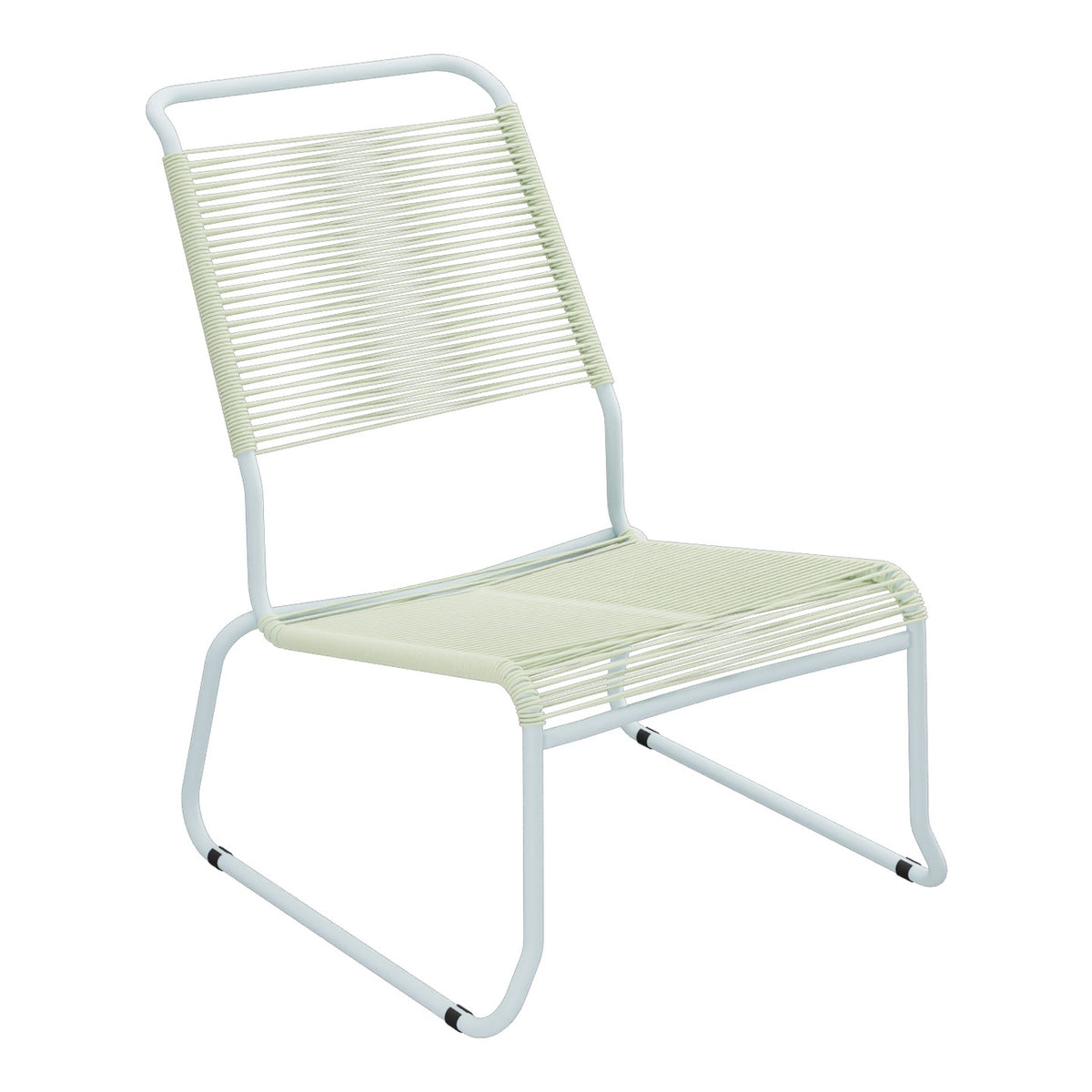 Schaffner Säntis Chaise basse Haut dossier luge Spaghetti – Vert Pastel 64 / Bleu Pastel 51