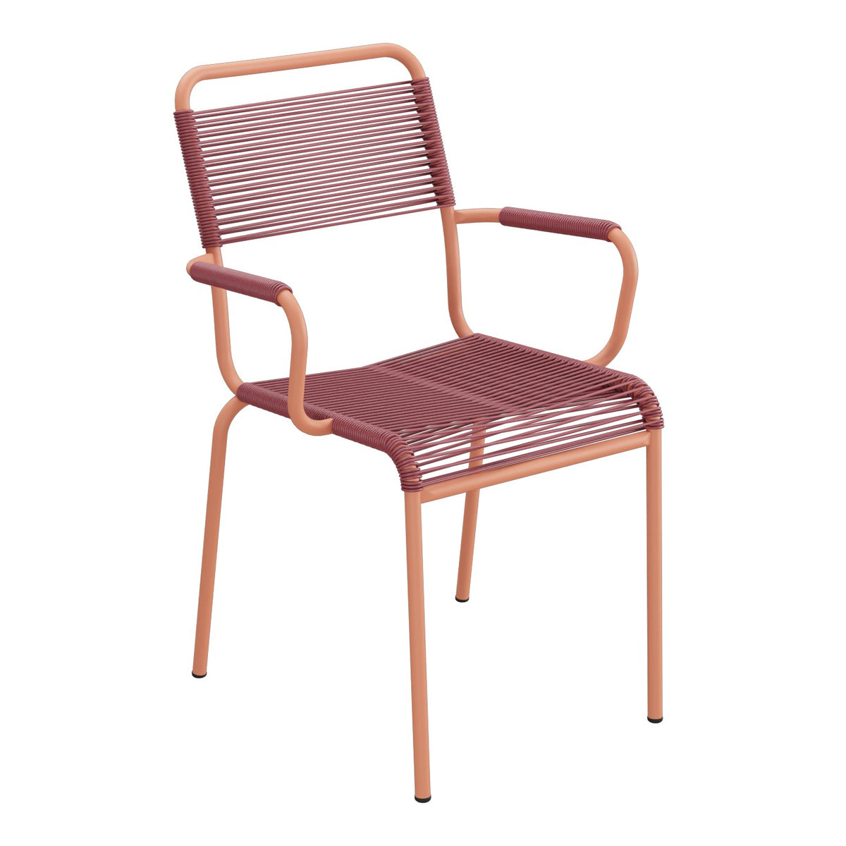 Schaffner Rigi fauteuil repas Spaghetti – Bordeaux 38 / Terracotta 84