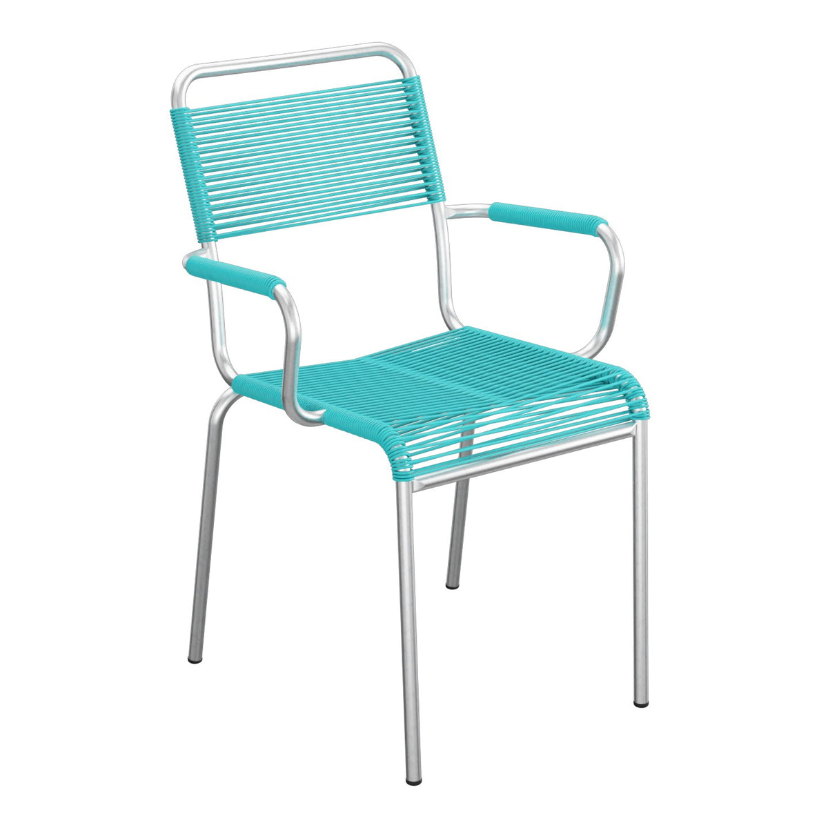 Schaffner Rigi fauteuil repas Spaghetti – Turquoise 58 / Galvanisé à chaud 02