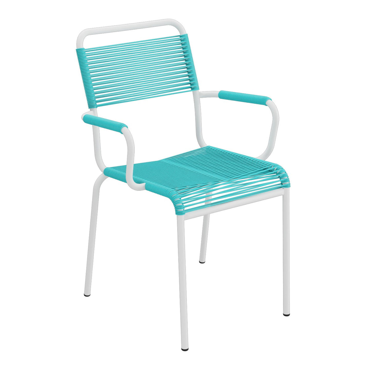 Schaffner Rigi fauteuil repas Spaghetti – Turquoise 58 / Blanc 90