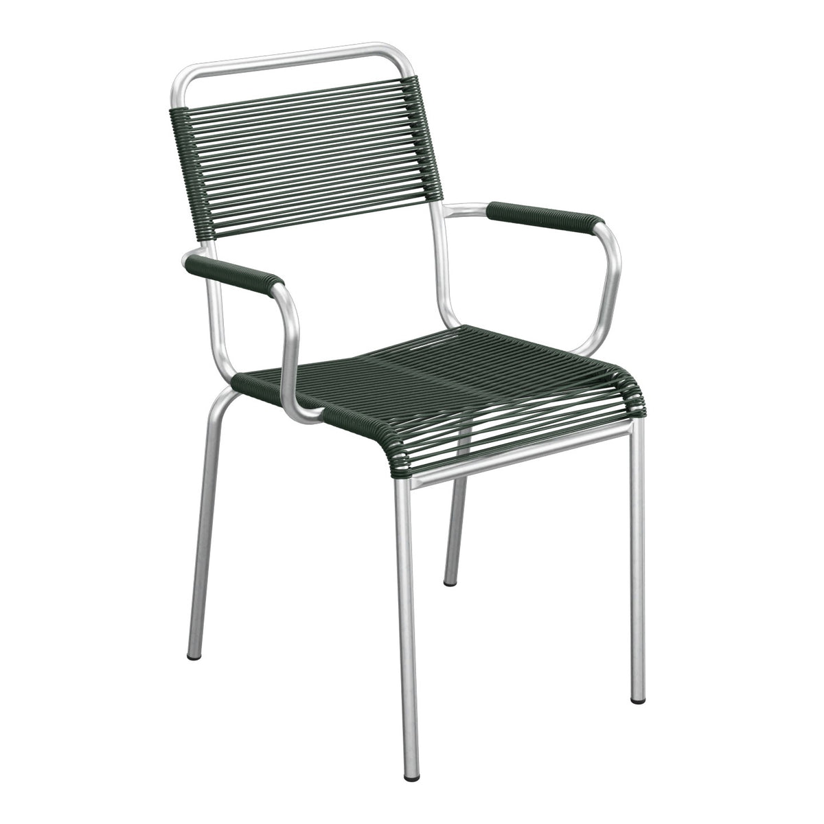 Schaffner Rigi fauteuil repas Spaghetti – Vert Sapin 66 / Galvanisé à chaud 02
