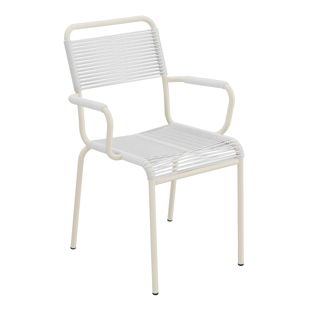 Schaffner Rigi fauteuil repas Spaghetti – Blanc 90 / Sable Pastel 15