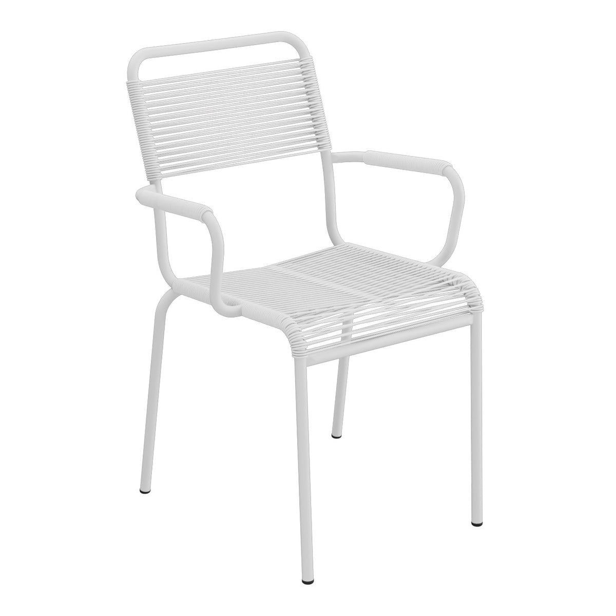 Schaffner Rigi fauteuil repas Spaghetti – Blanc 90 / Gris Argent 78