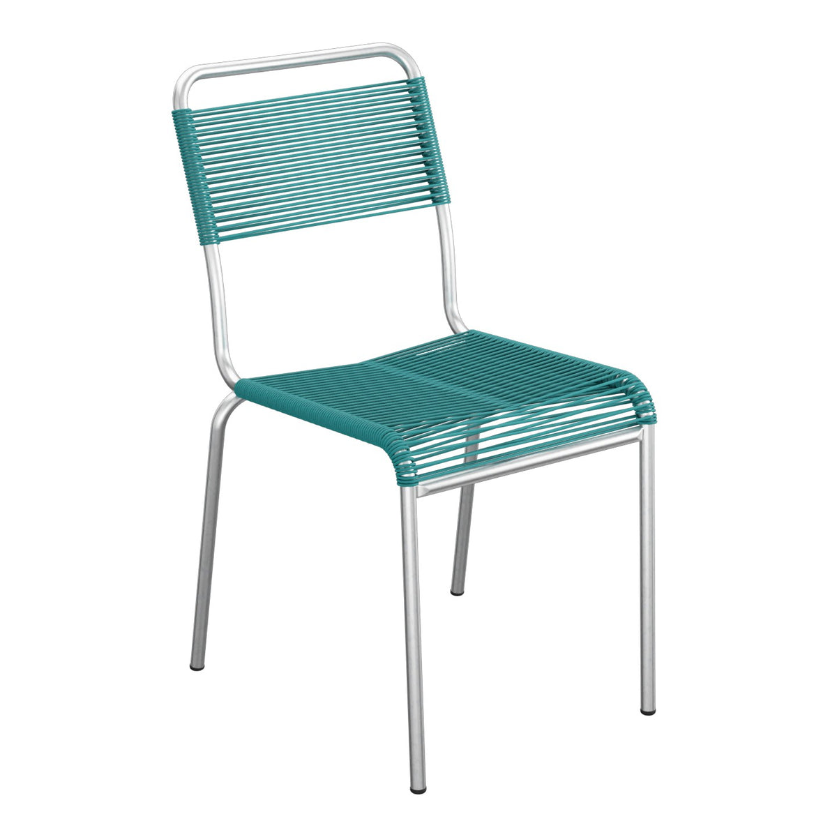 Schaffner Rigi chaise repas Spaghetti – Bleu Kali 56 / Galvanisé à chaud 02