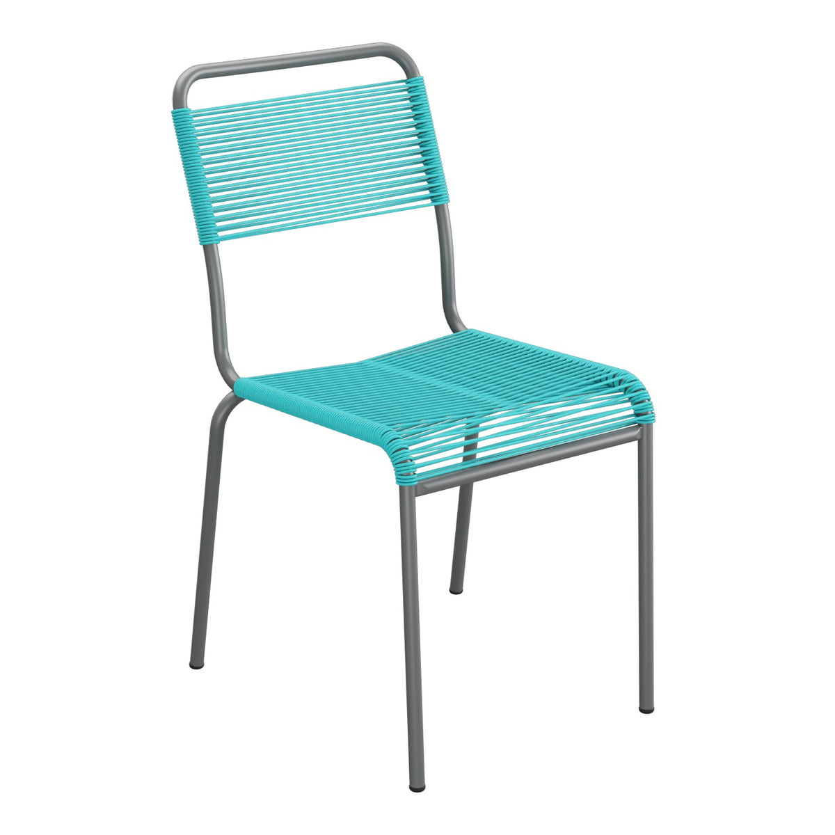 Schaffner Rigi chaise repas Spaghetti – Turquoise 58 / Graphite 73