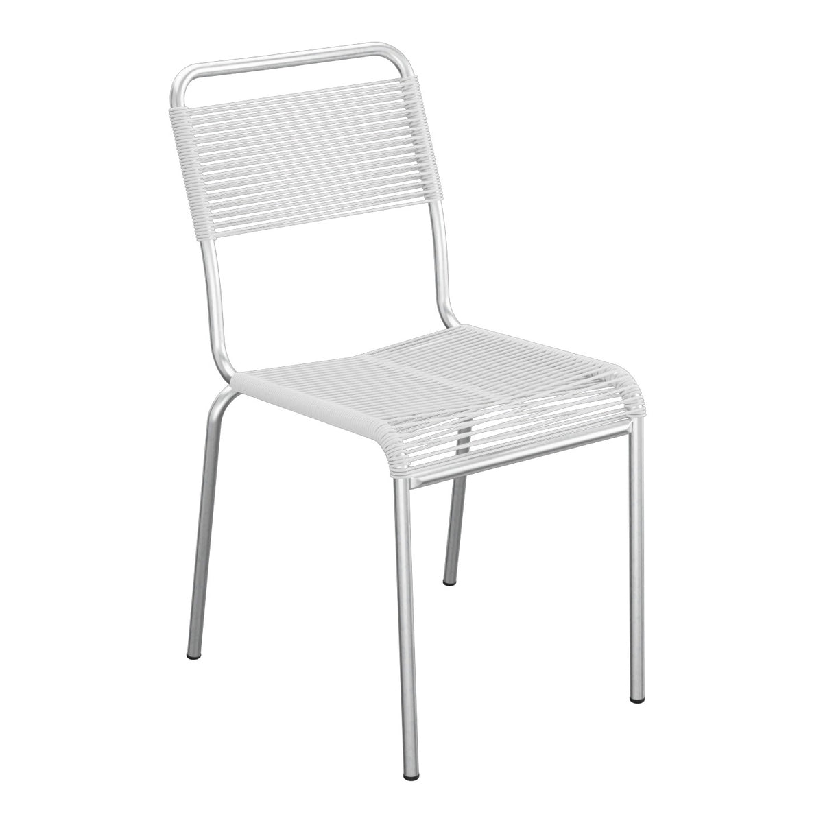 Schaffner Rigi chaise repas Spaghetti – Blanc 90 / Galvanisé à chaud 02