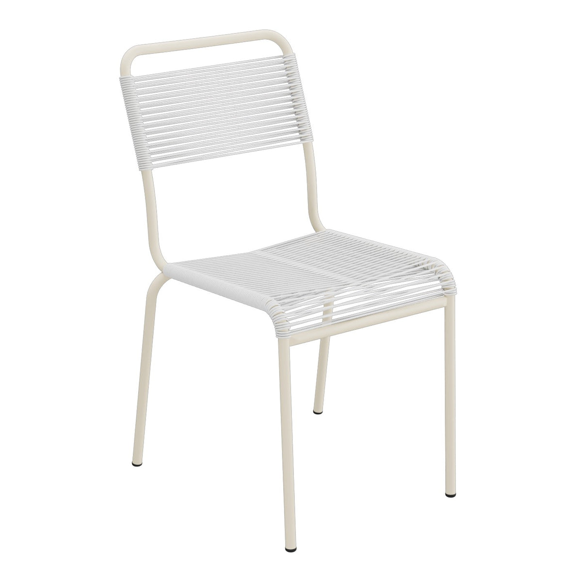 Schaffner Rigi chaise repas Spaghetti – Blanc 90 / Sable Pastel 15