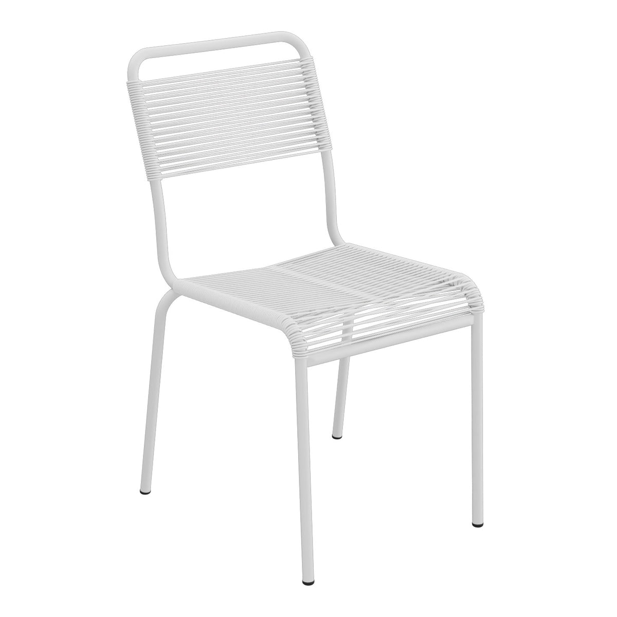 Schaffner Rigi chaise repas Spaghetti – Blanc 90 / Gris Argent 78