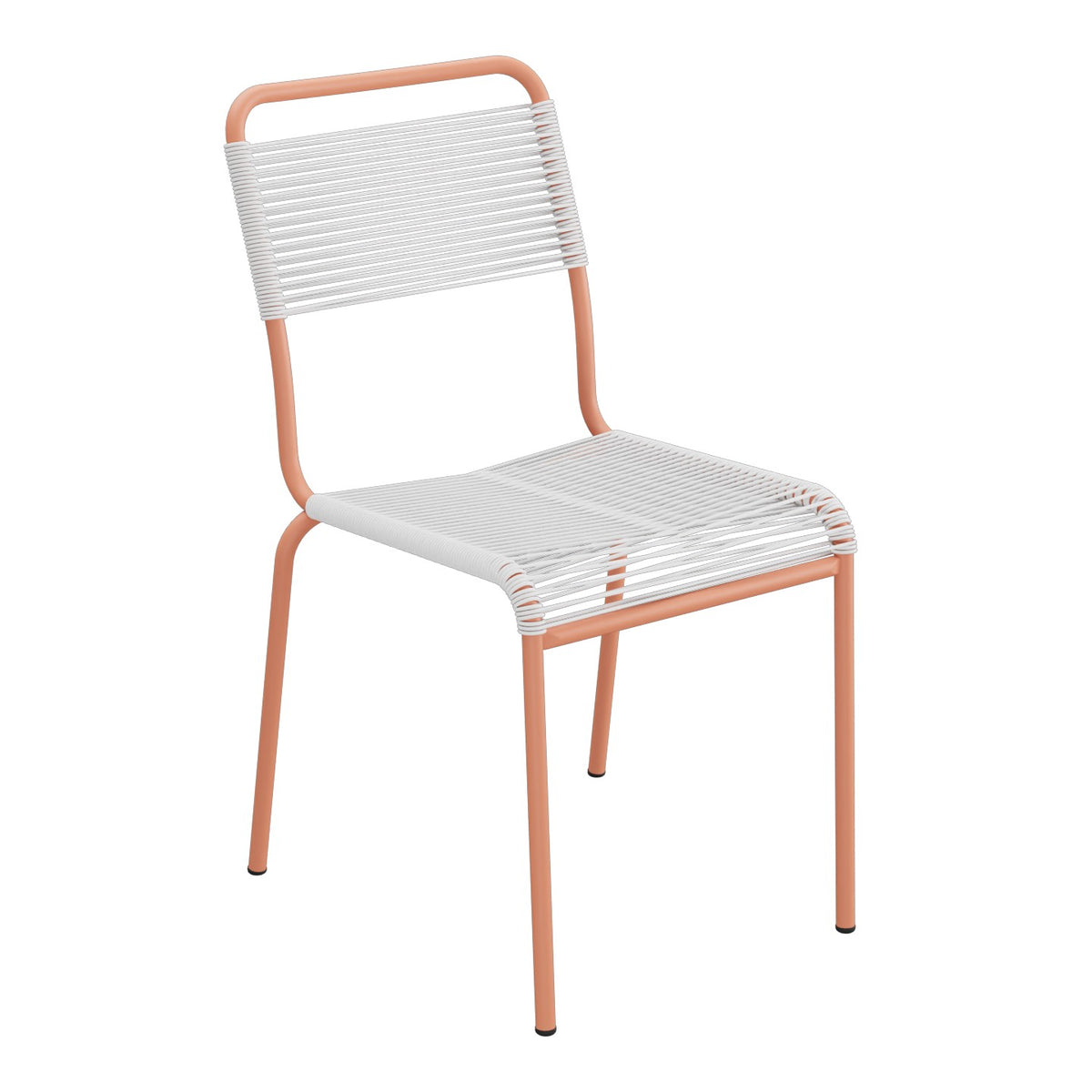 Schaffner Rigi chaise repas Spaghetti – Blanc 90 / Terracotta 84