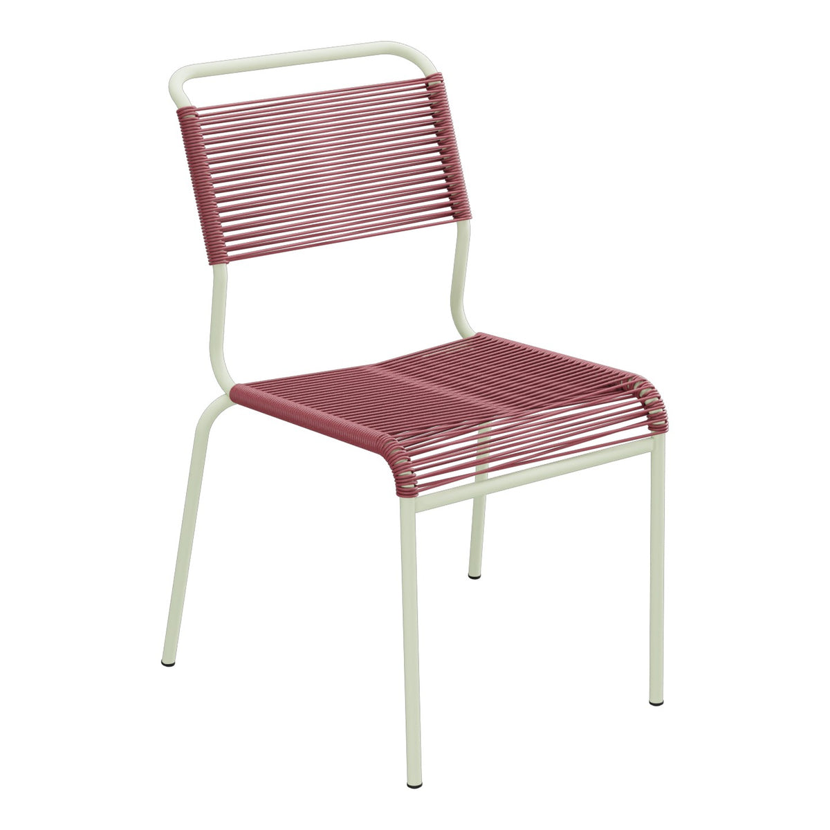 Schaffner Säntis Chaise Spaghetti – Bordeaux 38 / Vert Pastel 64