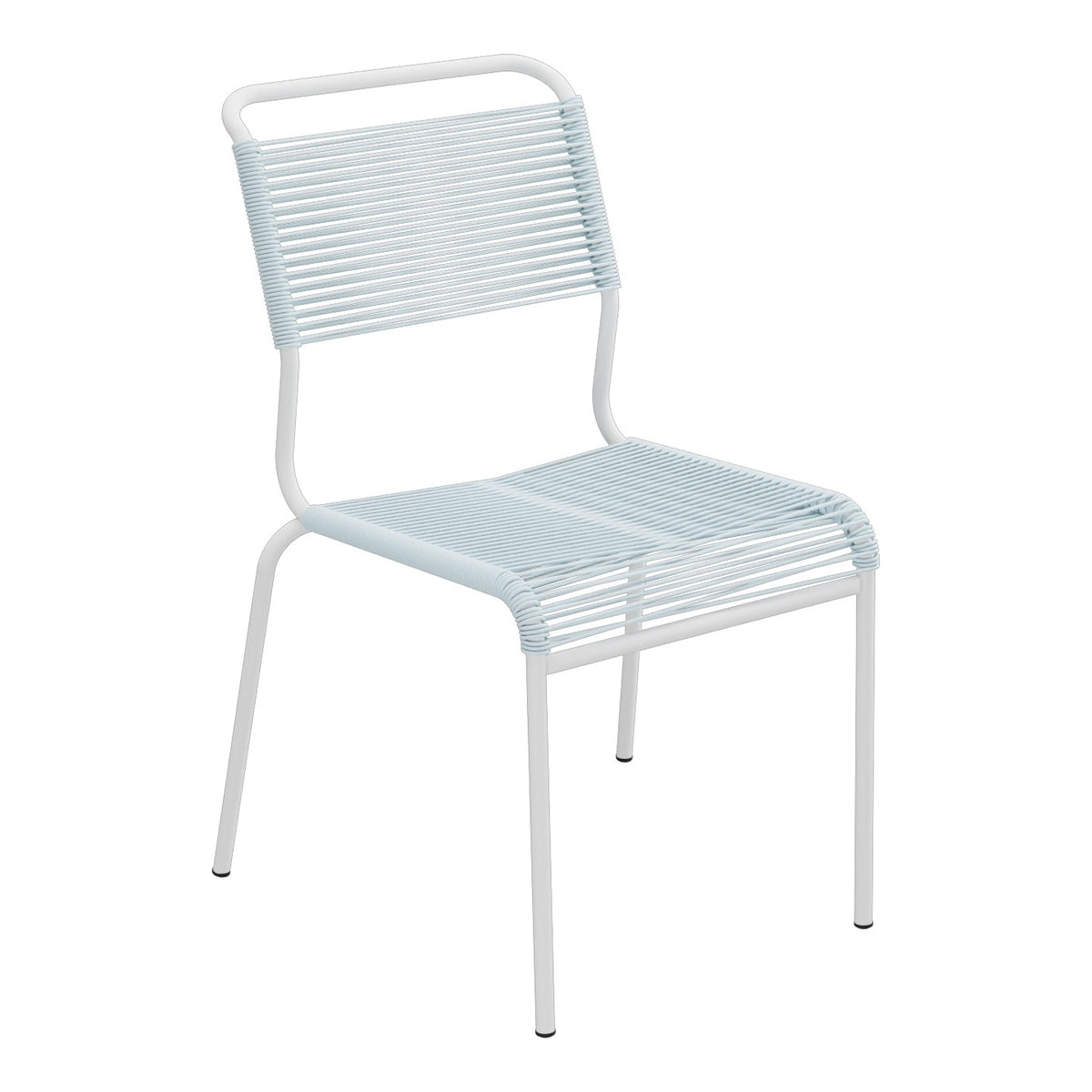 Schaffner Säntis Chaise Spaghetti – Bleu Pastel 51 / Blanc 90