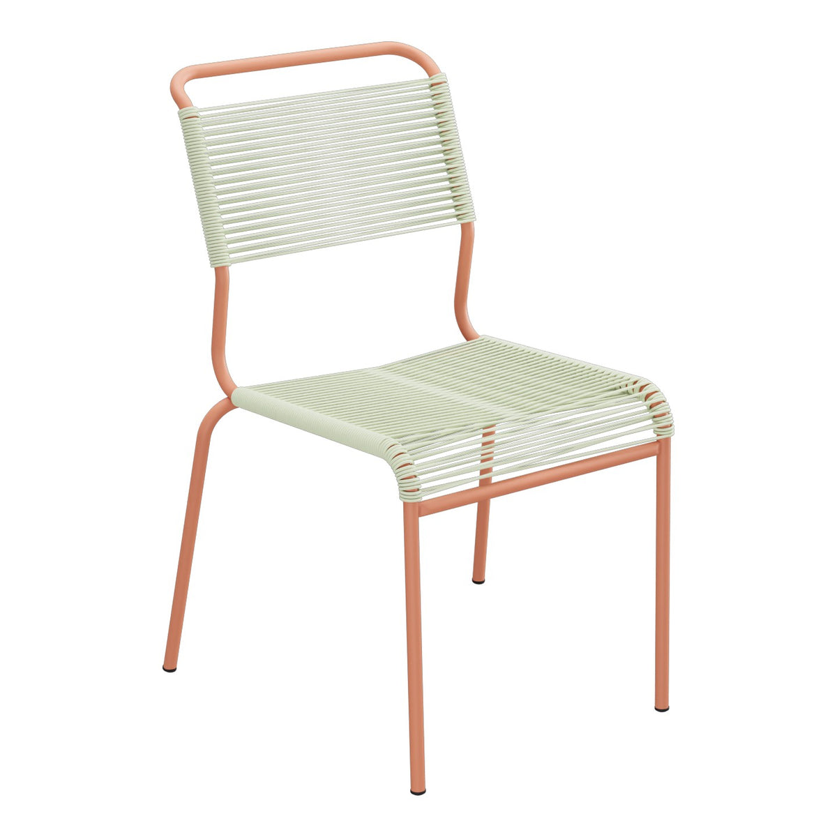 Schaffner Säntis Chaise Spaghetti – Vert Pastel 64 / Terracotta 84
