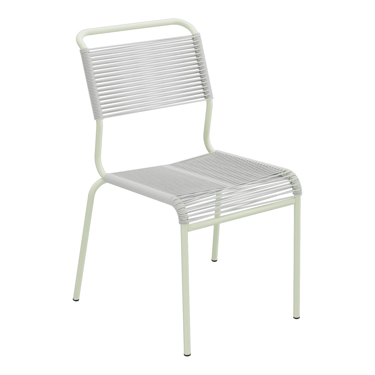 Schaffner Säntis Chaise Spaghetti – Gris Argent 78 / Vert Pastel 64